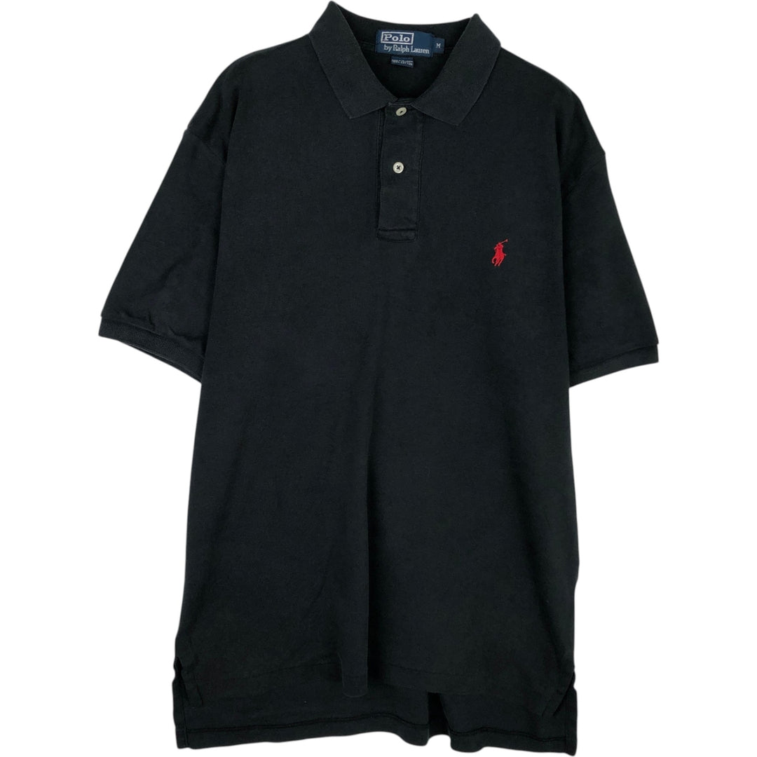 Ralph Lauren POLO by Ralph Lauren short sleeve polo shirt, men's size M cotton black type Vintage Second Hand