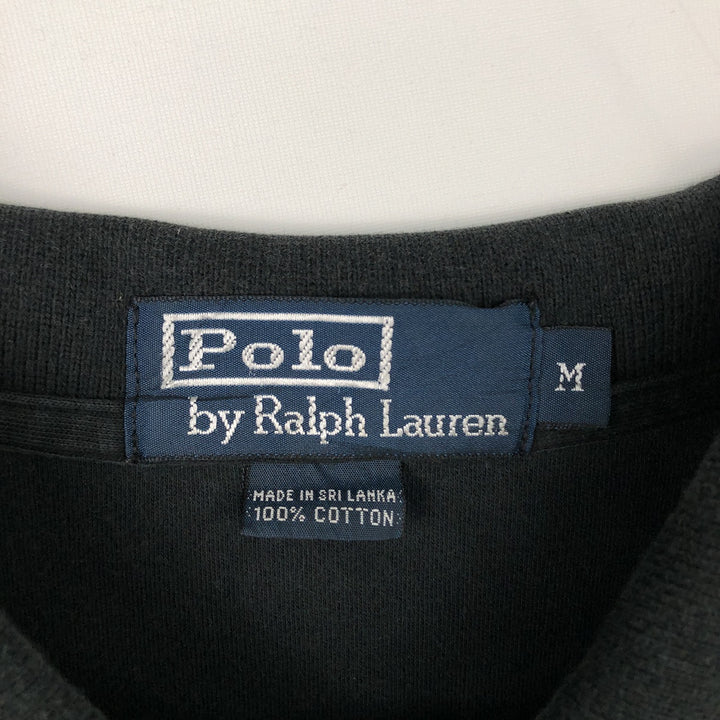 Ralph Lauren POLO by Ralph Lauren short sleeve polo shirt, men's size M cotton black type Vintage Second Hand