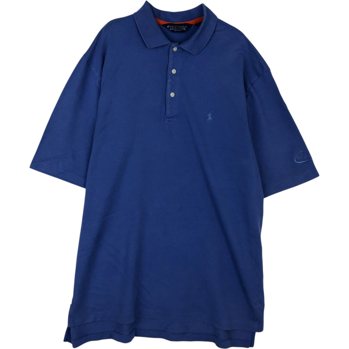 Ralph Lauren POLO GOLF Polo Golf short sleeve polo shirt for men size L Pima Cotton Blue type light blue Vintage Second Hand