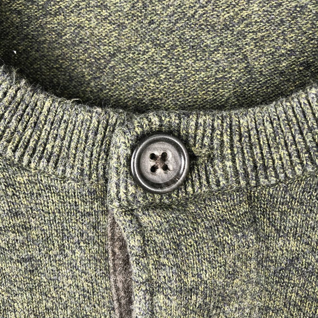 Banana Republic Henley Neck Cotton Knit Half-Button Sweater, Men's XL cotton gray type Vintage Second Hand