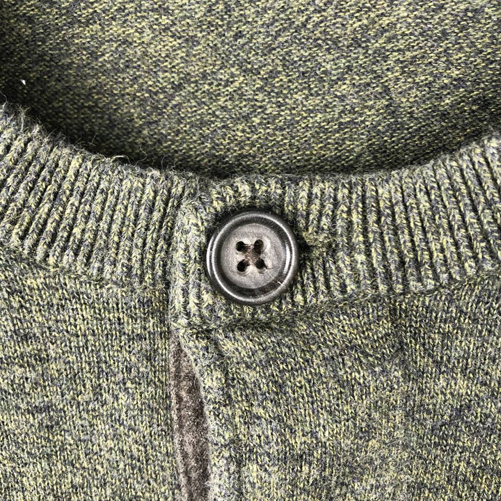 Banana Republic Henley Neck Cotton Knit Half-Button Sweater, Men's XL cotton gray type Vintage Second Hand