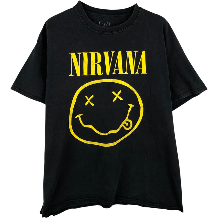 NIRVANA Nirvana Band T-shirt, Band T, Men's XL size cotton black type Vintage Second Hand