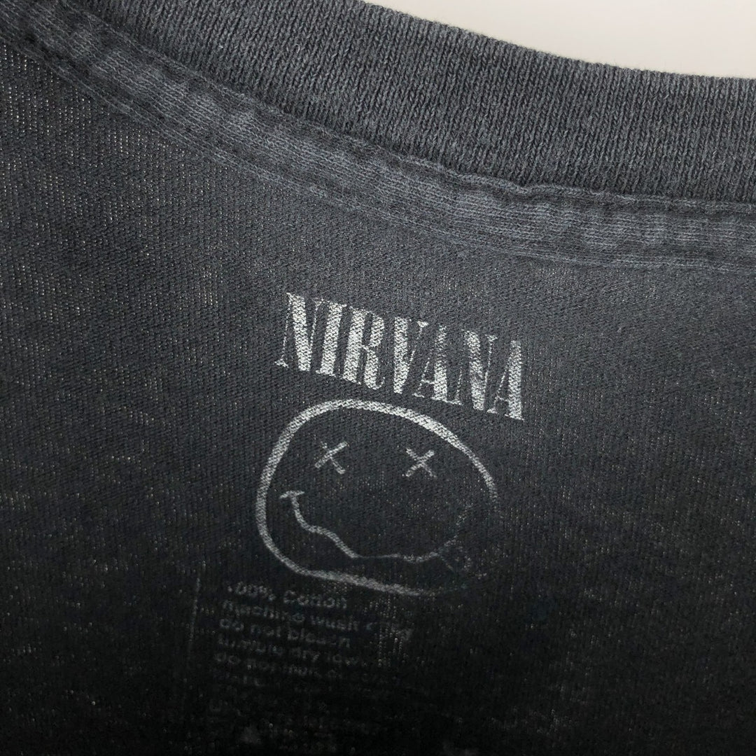 NIRVANA Nirvana Band T-shirt, Band T, Men's XL size cotton black type Vintage Second Hand