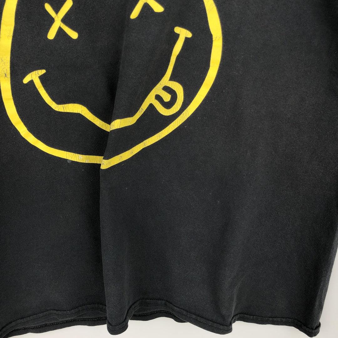 NIRVANA Nirvana Band T-shirt, Band T, Men's XL size cotton black type Vintage Second Hand