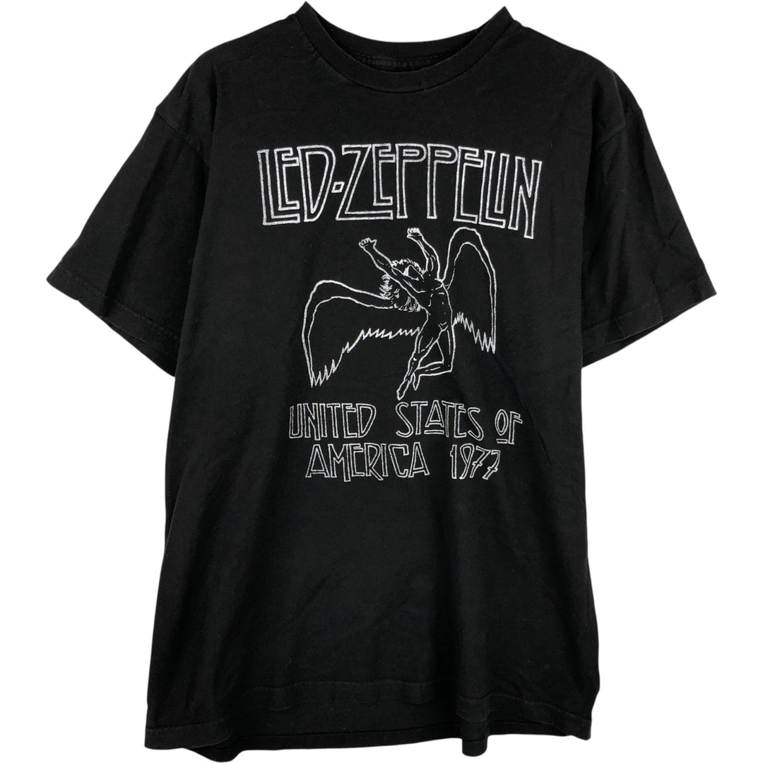 Led Zeppelin Band T-shirt, Band T, Men's L size cotton black type Vintage Second Hand