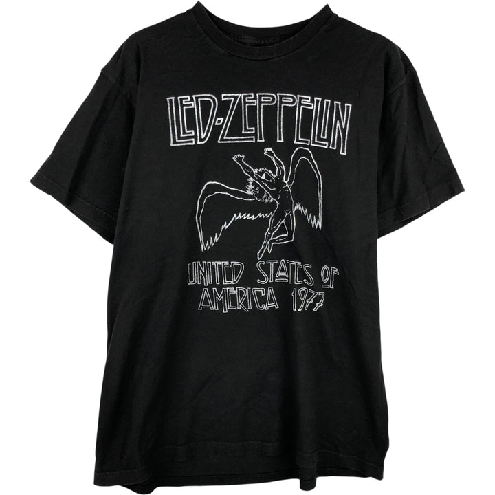 Led Zeppelin Band T-shirt, Band T, Men's L size cotton black type Vintage Second Hand