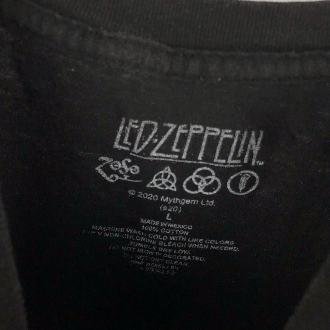 Led Zeppelin Band T-shirt, Band T, Men's L size cotton black type Vintage Second Hand