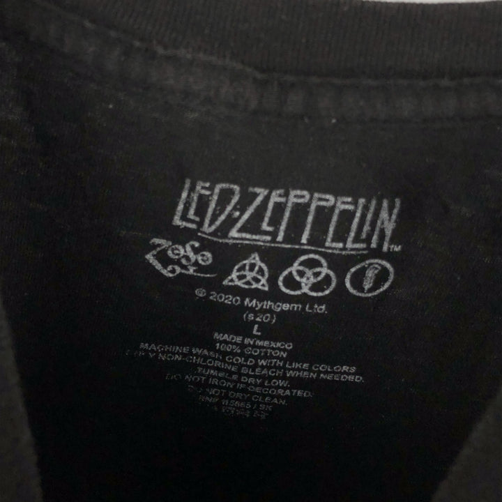 Led Zeppelin Band T-shirt, Band T, Men's L size cotton black type Vintage Second Hand