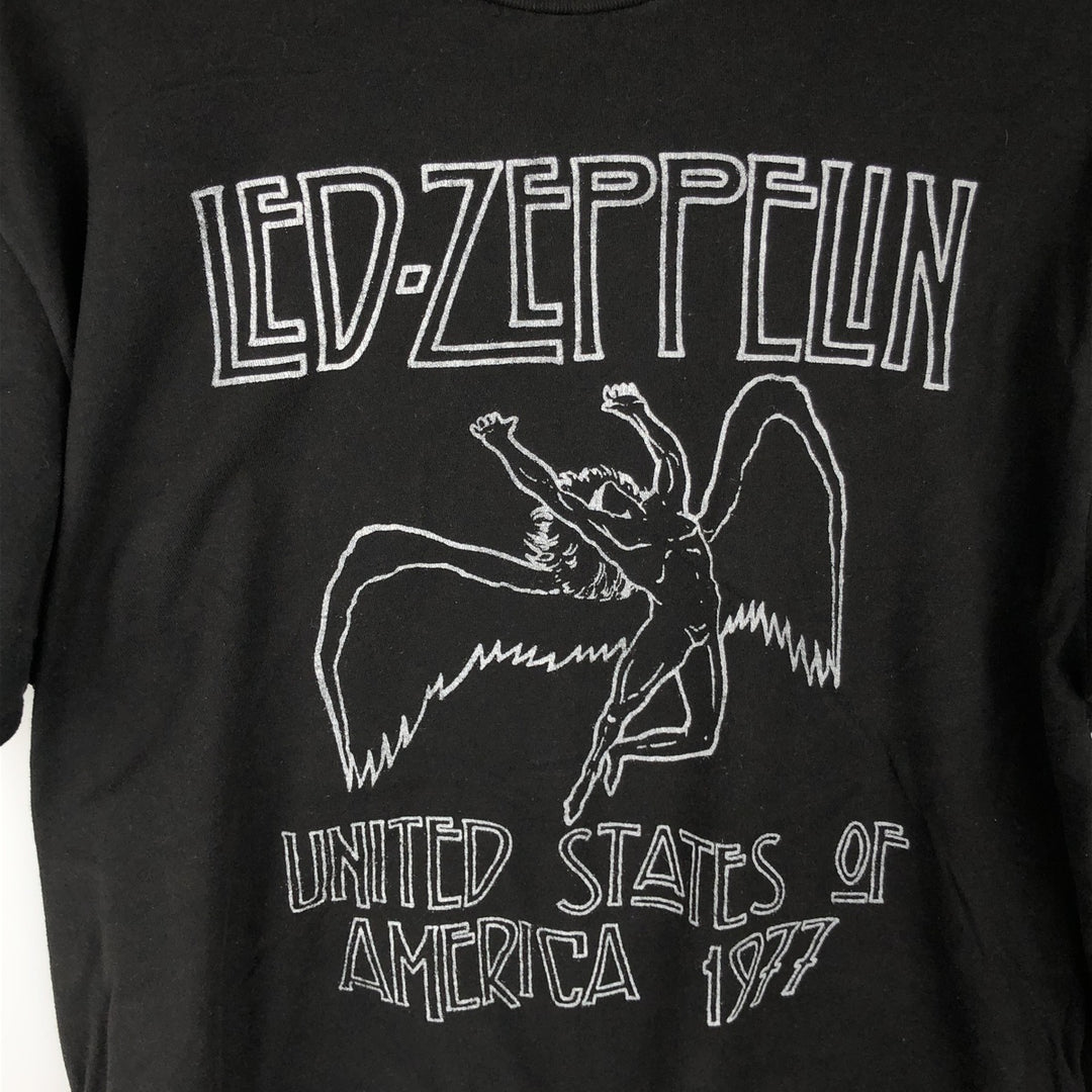 Led Zeppelin Band T-shirt, Band T, Men's L size cotton black type Vintage Second Hand
