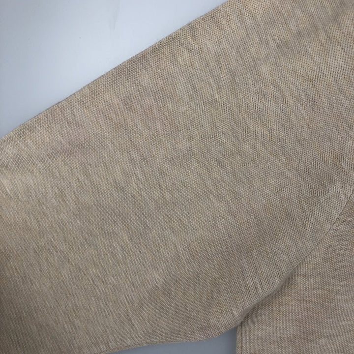 Ralph Lauren POLO by Ralph Lauren long sleeve polo shirt, men's size L cotton ivory Vintage Second Hand