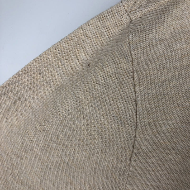 Ralph Lauren POLO by Ralph Lauren long sleeve polo shirt, men's size L cotton ivory Vintage Second Hand