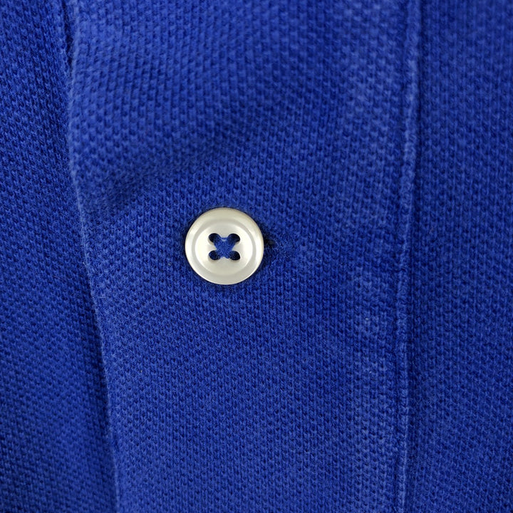 Ralph Lauren POLO by Ralph Lauren long sleeve polo shirt, men's XL size cotton blue type Vintage Second Hand
