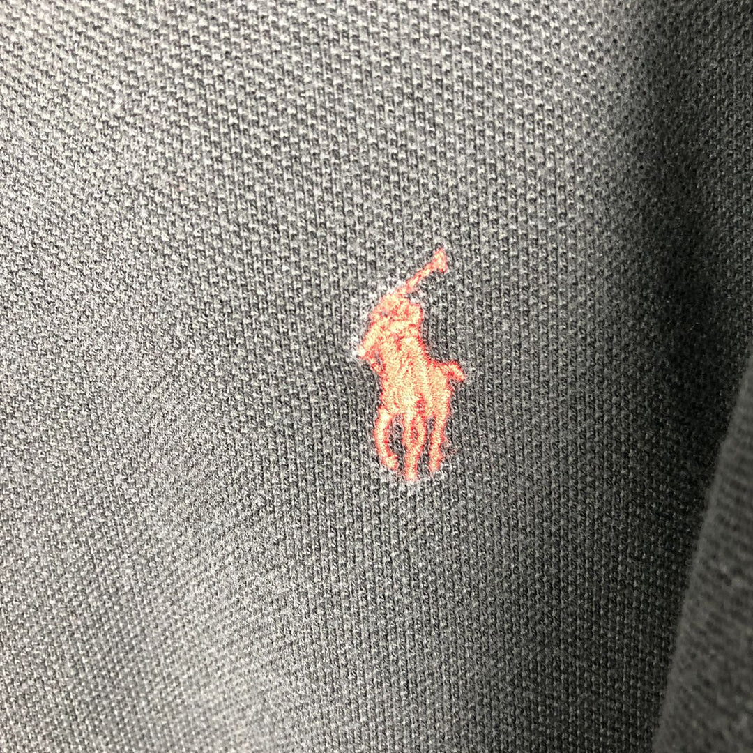 Vintage 90'S Ralph Lauren POLO by Ralph Lauren long-sleeved polo shirt, Made in USA, Men's Size L cotton black type Vintage Second Hand