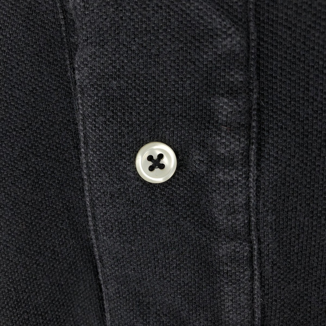 Vintage 90'S Ralph Lauren POLO by Ralph Lauren long-sleeved polo shirt, Made in USA, Men's Size L cotton black type Vintage Second Hand