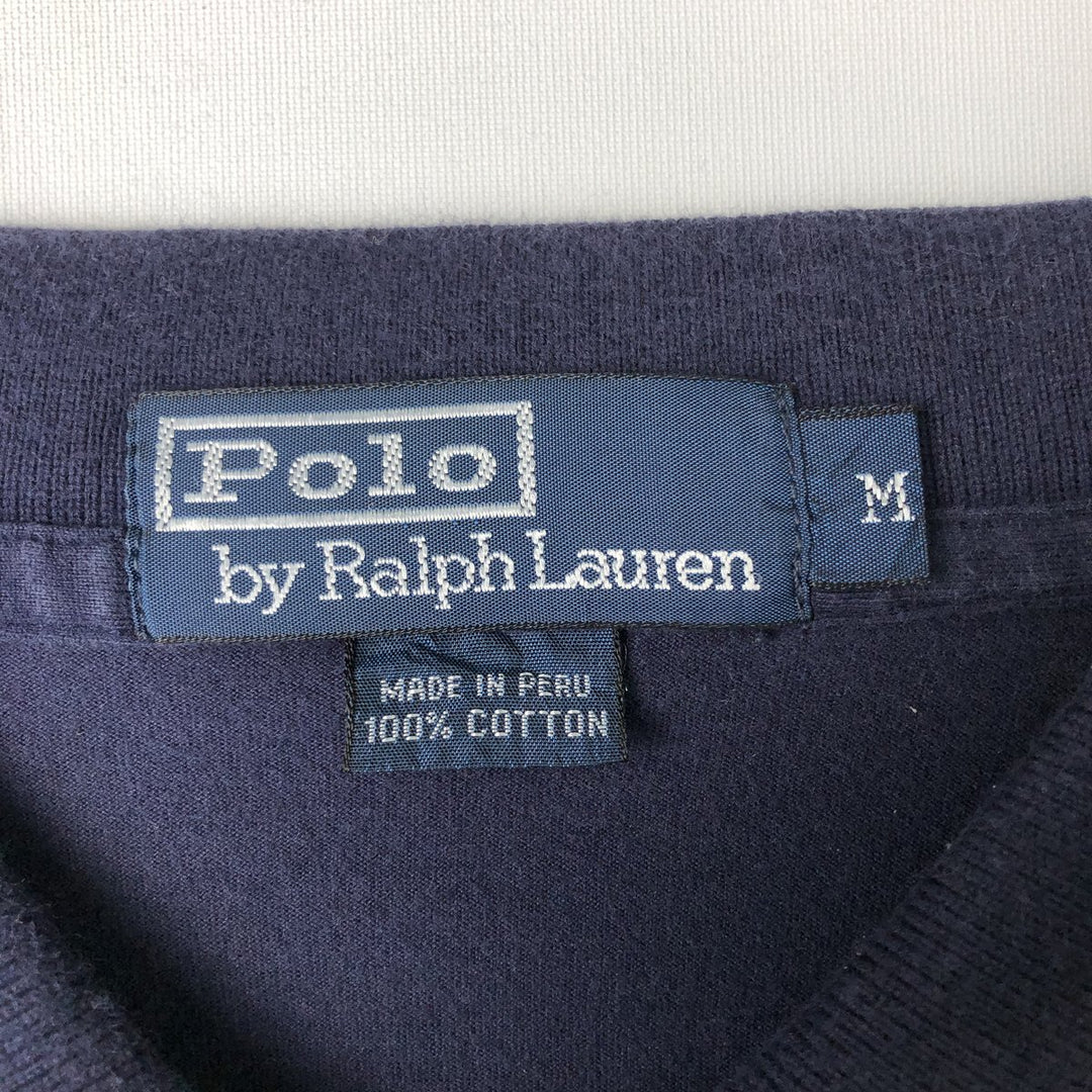 Ralph Lauren POLO by Ralph Lauren short sleeve polo shirt, men's size M cotton navy blue type Vintage Second Hand