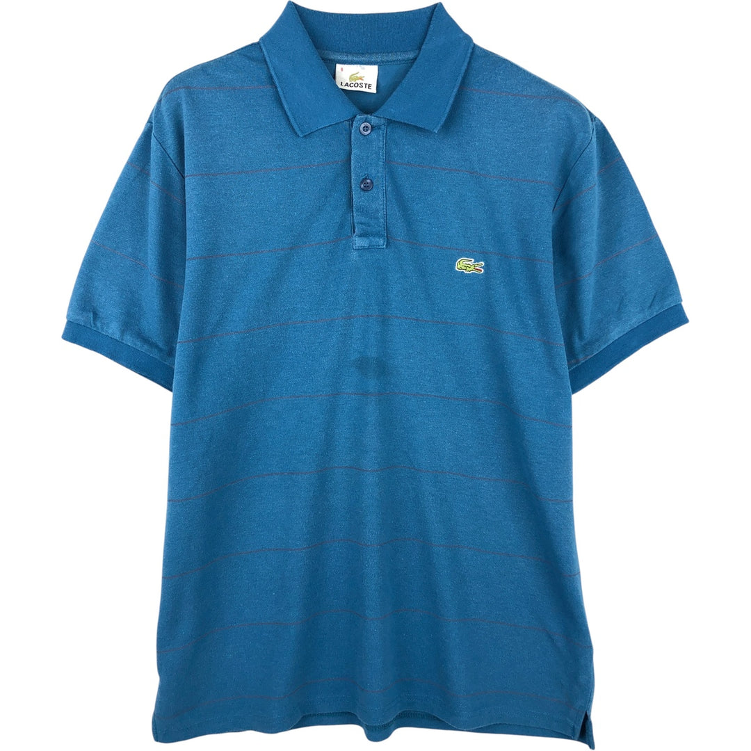 Lacoste Short Sleeve Striped Polo Shirt, Size 6, Men's XL unclear blue type Vintage Second Hand