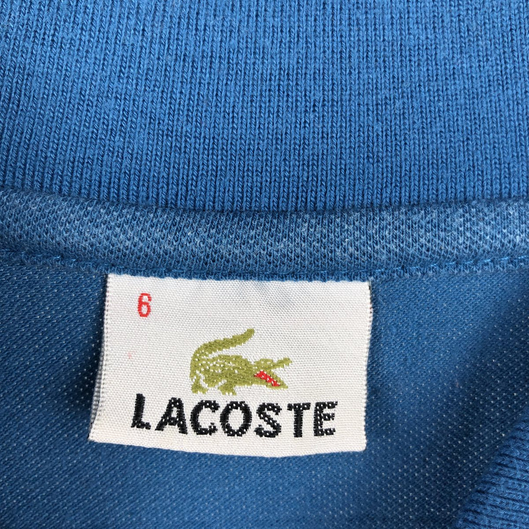 Lacoste Short Sleeve Striped Polo Shirt, Size 6, Men's XL unclear blue type Vintage Second Hand