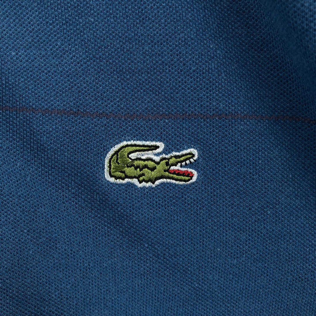 Lacoste Short Sleeve Striped Polo Shirt, Size 6, Men's XL unclear blue type Vintage Second Hand