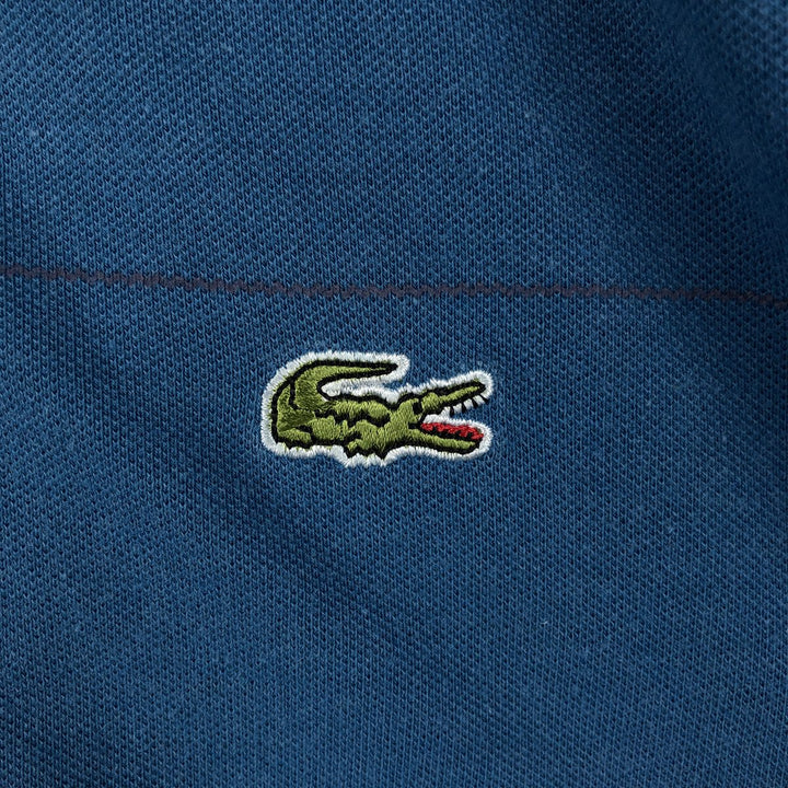 Lacoste Short Sleeve Striped Polo Shirt, Size 6, Men's XL unclear blue type Vintage Second Hand