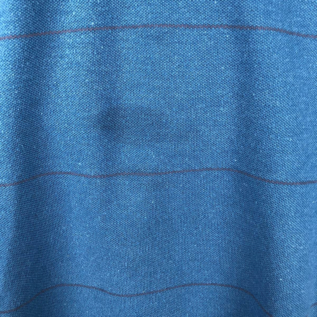 Lacoste Short Sleeve Striped Polo Shirt, Size 6, Men's XL unclear blue type Vintage Second Hand