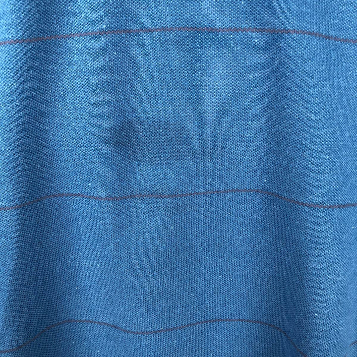 Lacoste Short Sleeve Striped Polo Shirt, Size 6, Men's XL unclear blue type Vintage Second Hand