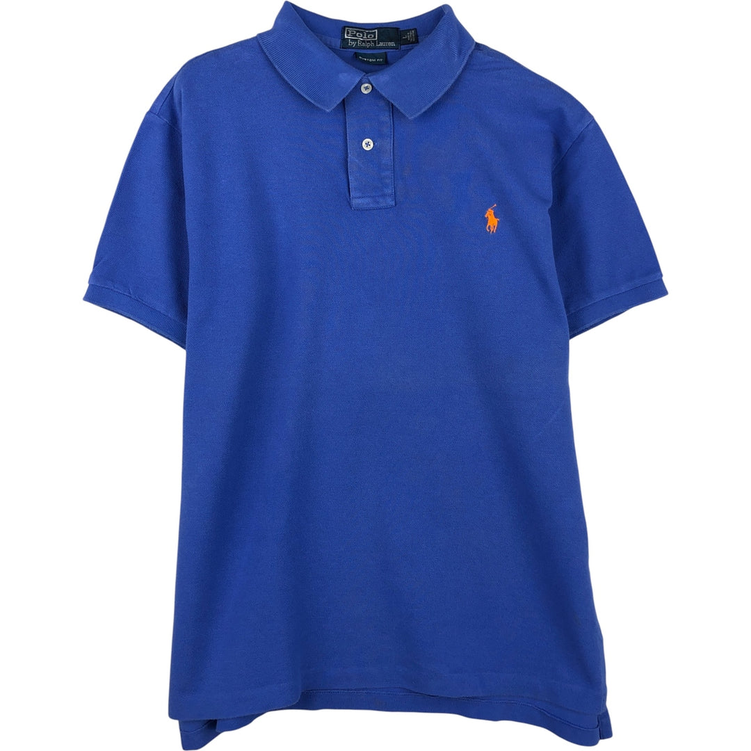 Ralph Lauren POLO by Ralph Lauren CUSTOM FIT short sleeve polo shirt, men's size L cotton Purple type blue-purple Vintage Second Hand