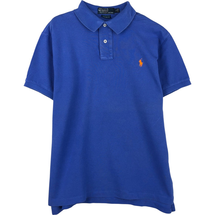 Ralph Lauren POLO by Ralph Lauren CUSTOM FIT short sleeve polo shirt, men's size L cotton Purple type blue-purple Vintage Second Hand