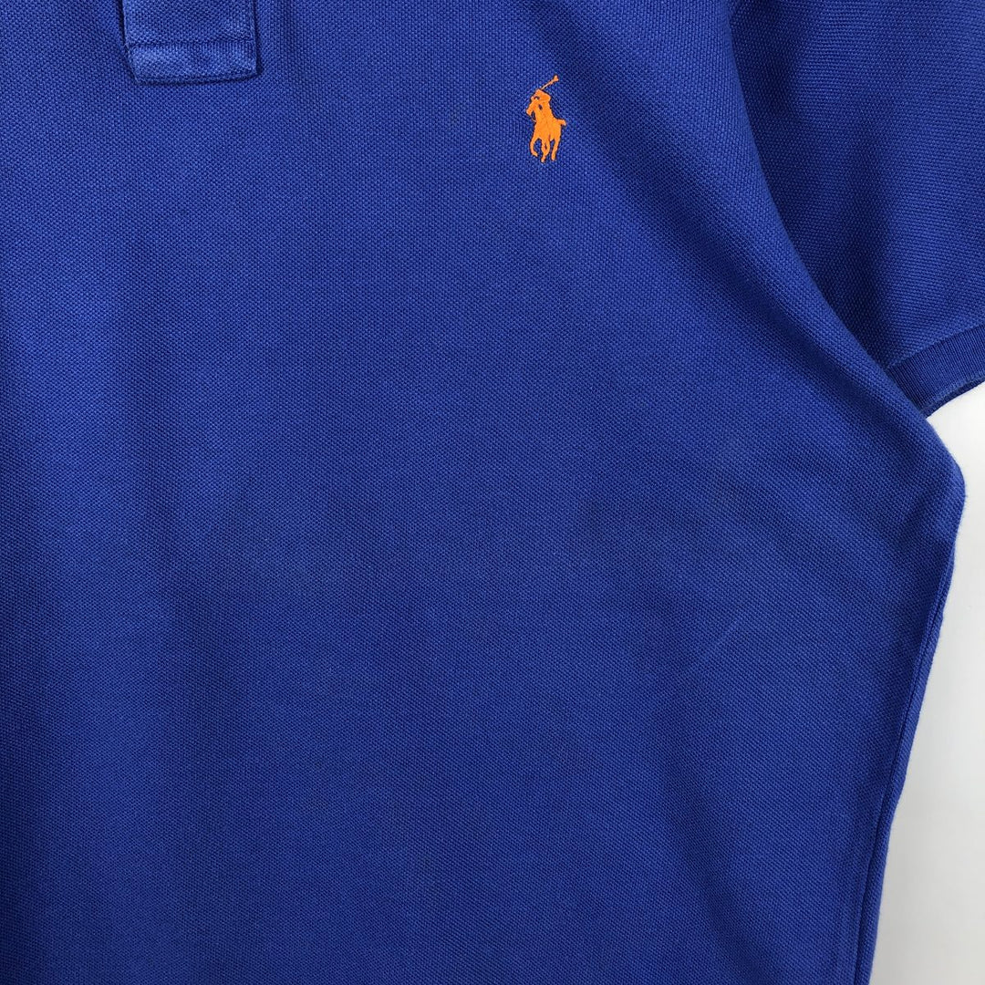 Ralph Lauren POLO by Ralph Lauren CUSTOM FIT short sleeve polo shirt, men's size L cotton Purple type blue-purple Vintage Second Hand
