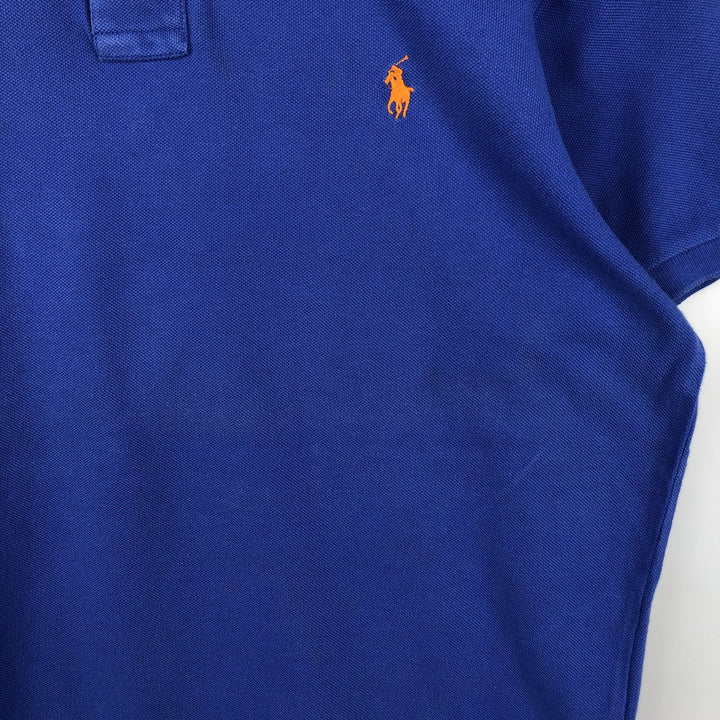 Ralph Lauren POLO by Ralph Lauren CUSTOM FIT short sleeve polo shirt, men's size L cotton Purple type blue-purple Vintage Second Hand