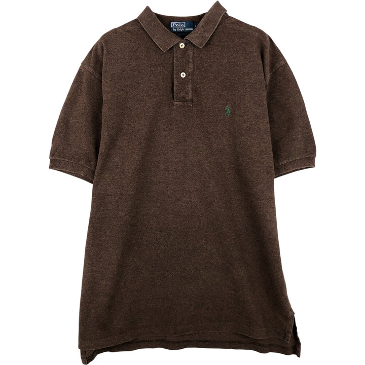 Ralph Lauren POLO by Ralph Lauren short sleeve polo shirt, men's size L cotton brown type Vintage Second Hand