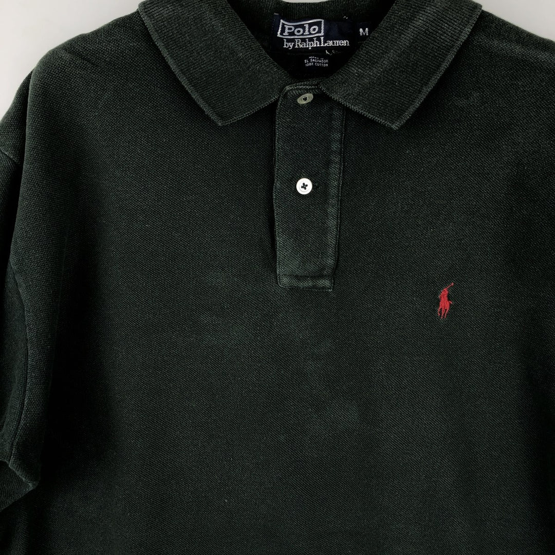 Ralph Lauren POLO by Ralph Lauren short sleeve polo shirt, men's size M cotton Green type dark green Vintage Second Hand