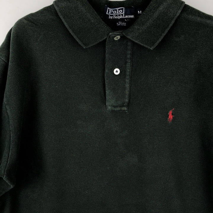 Ralph Lauren POLO by Ralph Lauren short sleeve polo shirt, men's size M cotton Green type dark green Vintage Second Hand