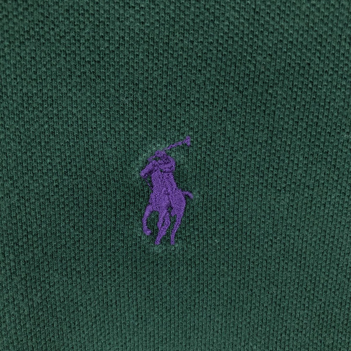 Ralph Lauren POLO by Ralph Lauren CUSTOM FIT short sleeve polo shirt, men's XL size cotton green type Vintage Second Hand
