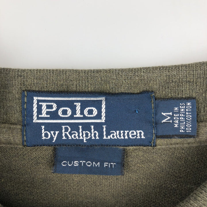 Ralph Lauren POLO by Ralph Lauren CUSTOM FIT short sleeve polo shirt, men's M size cotton Khaki type Vintage Second Hand