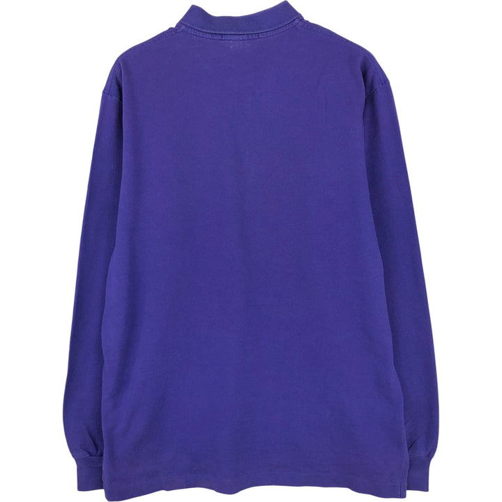 Ralph Lauren POLO by Ralph Lauren long sleeve polo shirt, men's size L cotton Purple type blue-purple Vintage Second Hand