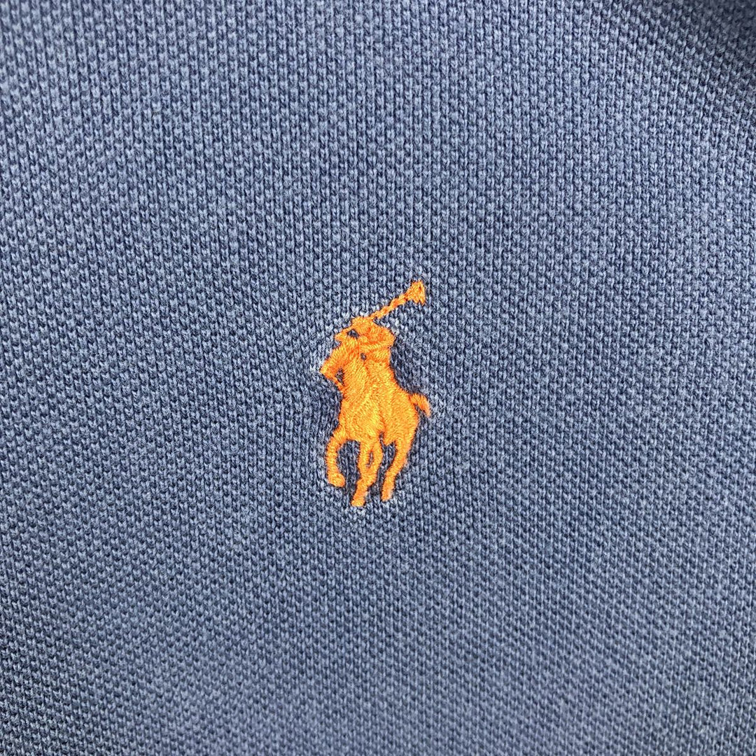 Ralph Lauren POLO by Ralph Lauren long sleeve polo shirt, men's XL size cotton blue type Vintage Second Hand
