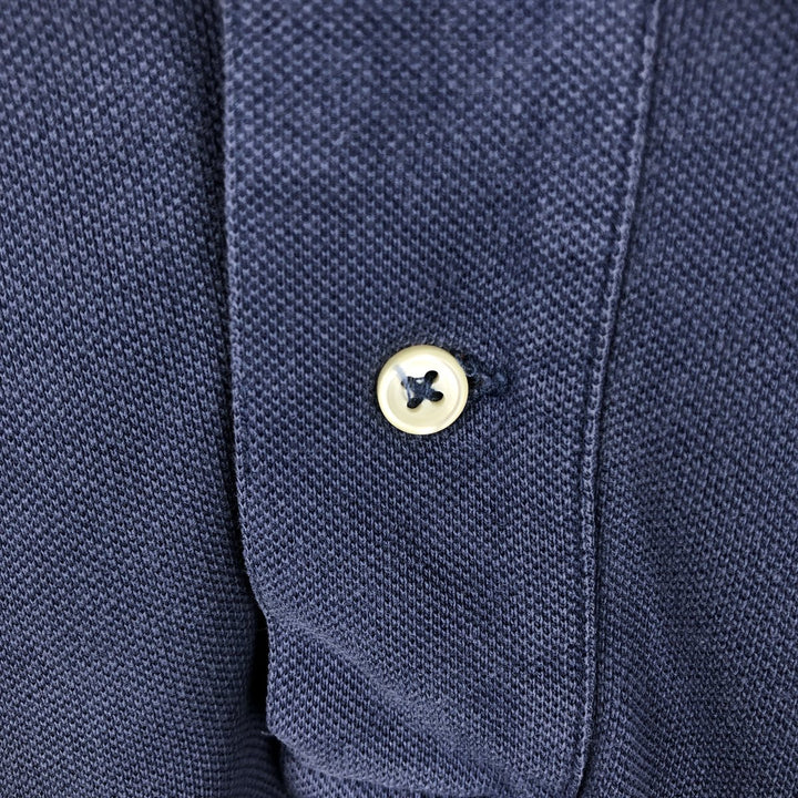 Ralph Lauren POLO by Ralph Lauren long sleeve polo shirt, men's XL size cotton blue type Vintage Second Hand
