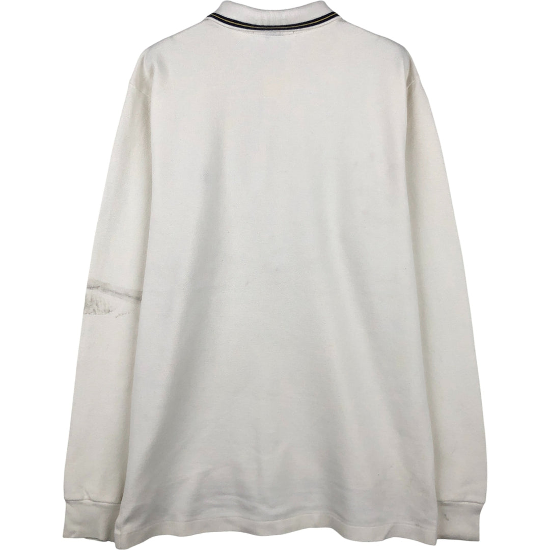 Ralph Lauren POLO by Ralph Lauren long sleeve polo shirt, men's size L cotton pale white type Vintage Second Hand