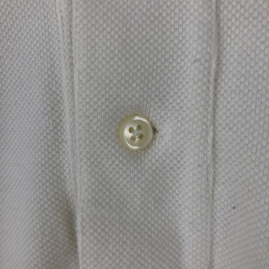 Ralph Lauren POLO by Ralph Lauren long sleeve polo shirt, men's size L cotton pale white type Vintage Second Hand