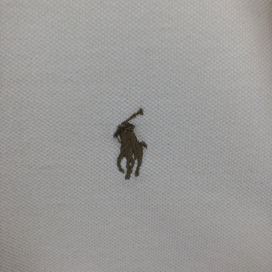Ralph Lauren POLO by Ralph Lauren long sleeve polo shirt, men's XL size cotton pale white type Vintage Second Hand