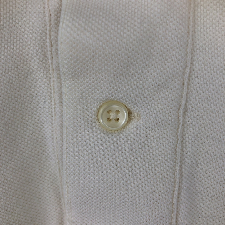 Ralph Lauren POLO by Ralph Lauren long sleeve polo shirt, men's XL size cotton pale white type Vintage Second Hand