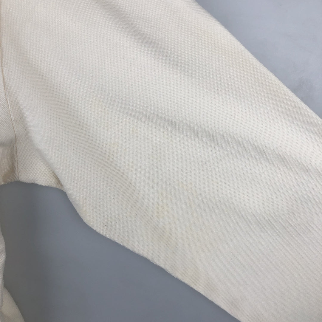 Ralph Lauren POLO by Ralph Lauren long sleeve polo shirt, men's XL size cotton pale white type Vintage Second Hand