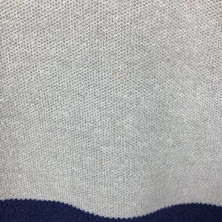 Vintage 90'S Ralph Lauren POLO by Ralph Lauren long-sleeved striped polo shirt, made in the USA, size L, men's cotton gray type Vintage Second Hand