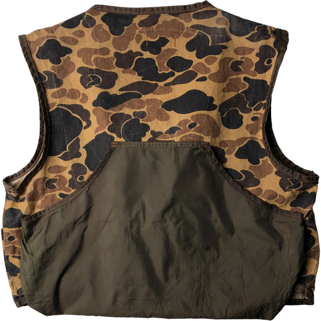 Vintage 1970'S SAFTBAK Duck Hunter Camo Hunting Vest, Men's Size XL unclear Khaki type Vintage Second Hand