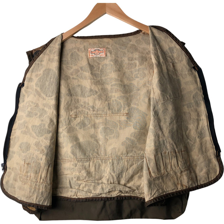 Vintage 1970'S SAFTBAK Duck Hunter Camo Hunting Vest, Men's Size XL unclear Khaki type Vintage Second Hand
