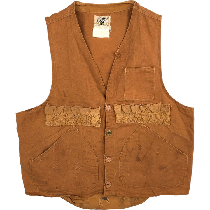 1970'S BLACK SHEEP Duck Hunting Vest, Men's Size L (approx.), Vintage cotton brown type Vintage Second Hand