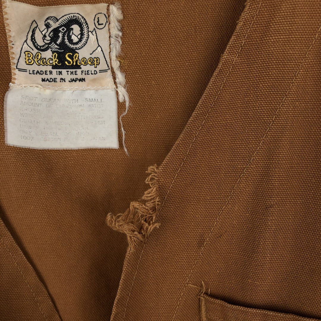 1970'S BLACK SHEEP Duck Hunting Vest, Men's Size L (approx.), Vintage cotton brown type Vintage Second Hand