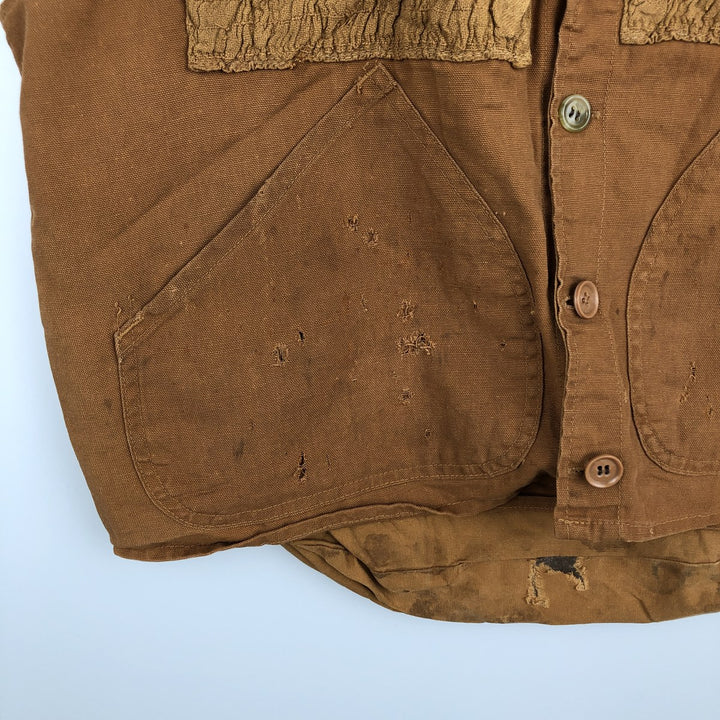 1970'S BLACK SHEEP Duck Hunting Vest, Men's Size L (approx.), Vintage cotton brown type Vintage Second Hand