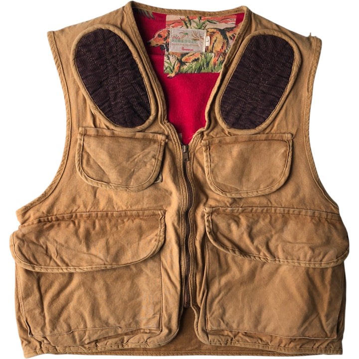 Vintage 1960'S Penney's FOREMOST duck hunting vest, size L, men's unclear brown type Vintage Second Hand