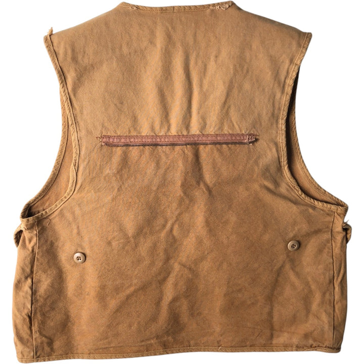 Vintage 1960'S Penney's FOREMOST duck hunting vest, size L, men's unclear brown type Vintage Second Hand